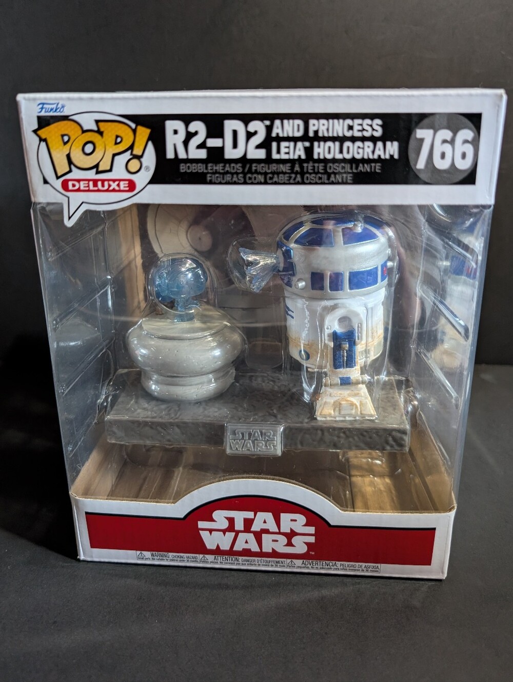 Funko Pop Deluxe R2D2 And Princess Leia Hologram 766 Star Wars